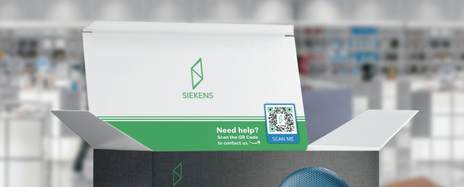 Facebook Messenger QR Code idea on an electronic good's packaging